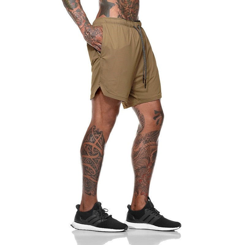 Shorts de sport 2 en 1 pour hommes