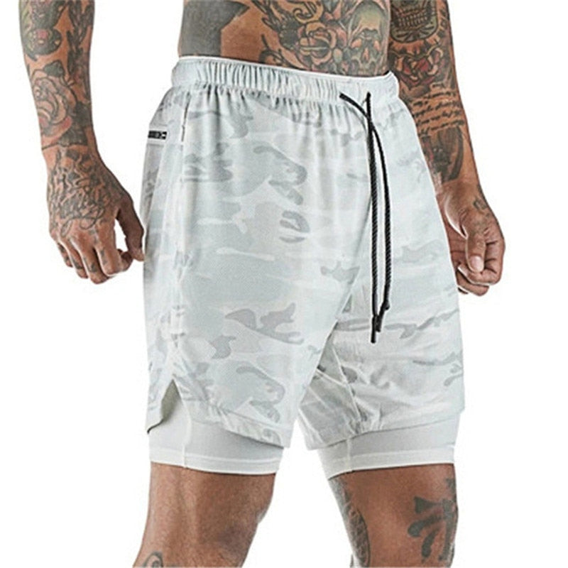 Shorts de sport 2 en 1 pour hommes