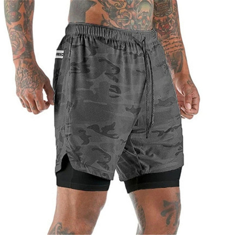 Shorts de sport 2 en 1 pour hommes