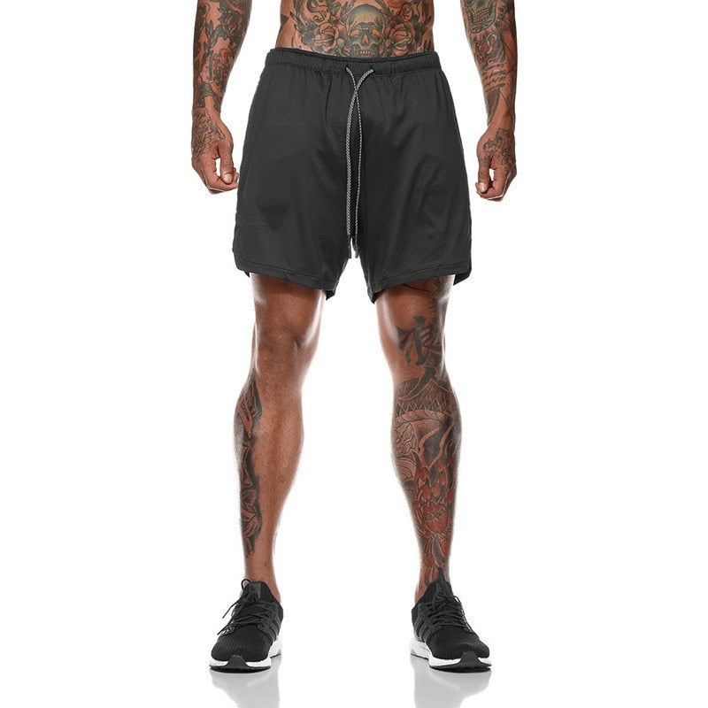 Shorts de sport 2 en 1 pour hommes