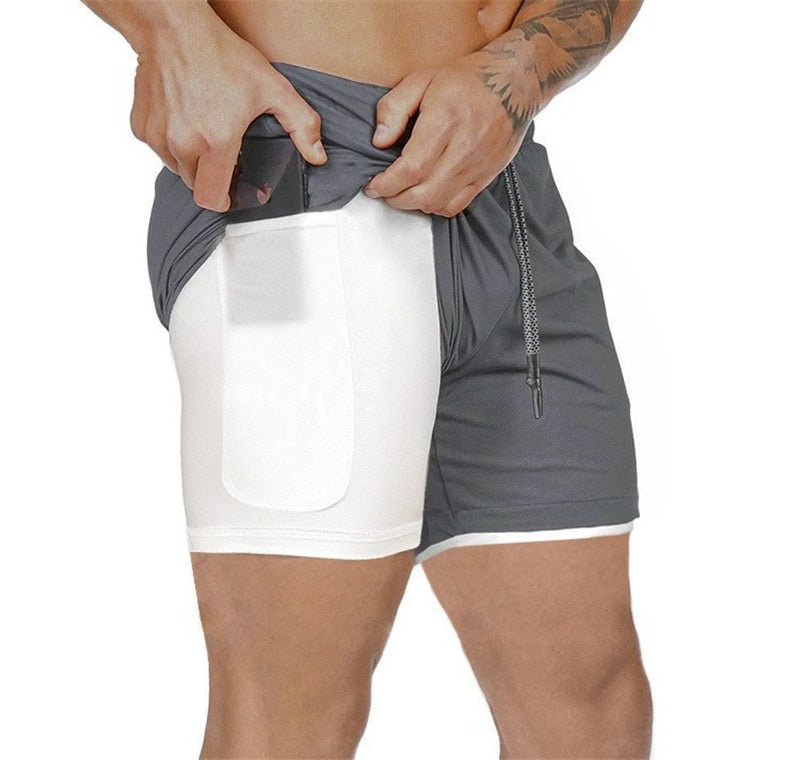 Shorts de sport 2 en 1 pour hommes