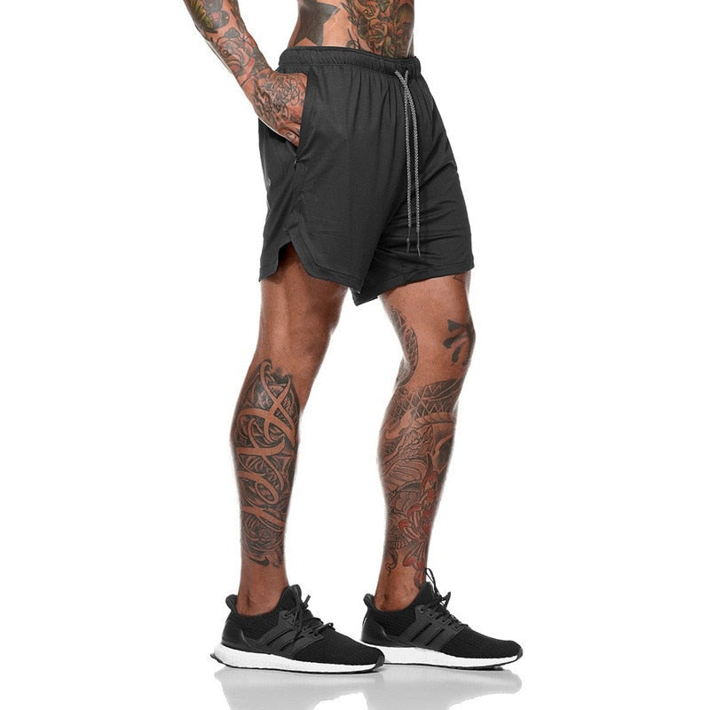 Shorts de sport 2 en 1 pour hommes