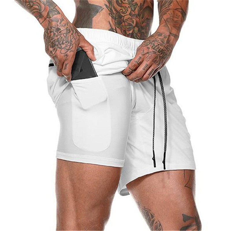 Shorts de sport 2 en 1 pour hommes