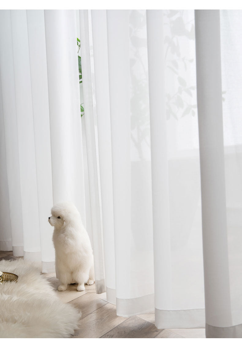 Rideaux en tulle blanc très doux